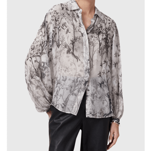 AllSaints Eddie Printed Relaxed Fit Shirt